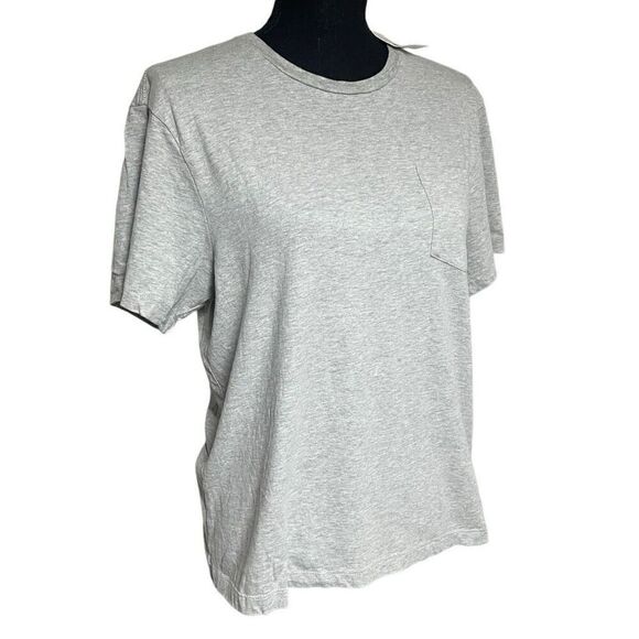 J Crew Heather Gray Slim-Washed Crew Pocket Tee - Picture 1 of 7